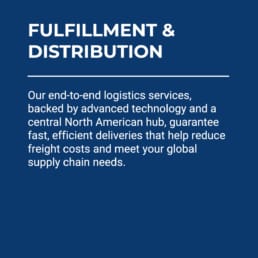 A definition of Fulfillment & Distribution at RIS.
